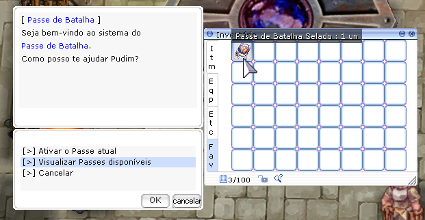 Menu de Ativação