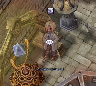 Viajante Temporal — NPC que dá acesso às Dungeons Temporais.
